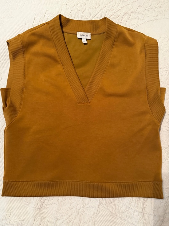 Evereve Sweaters - Evereve Women's Mustard Sleeveless V‑Neck knit top